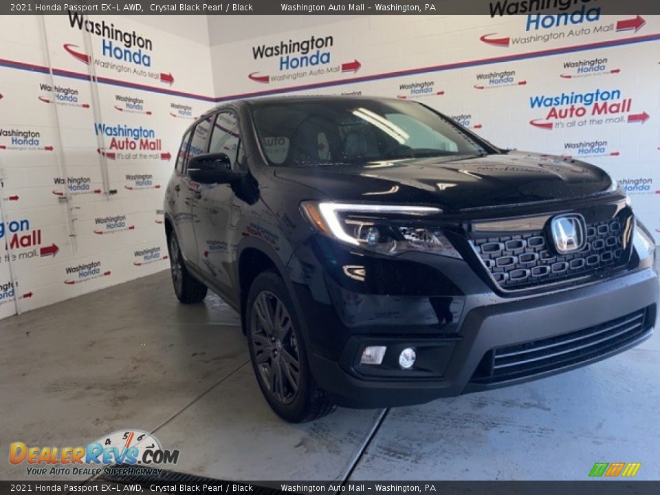 2021 Honda Passport EX-L AWD Crystal Black Pearl / Black Photo #1