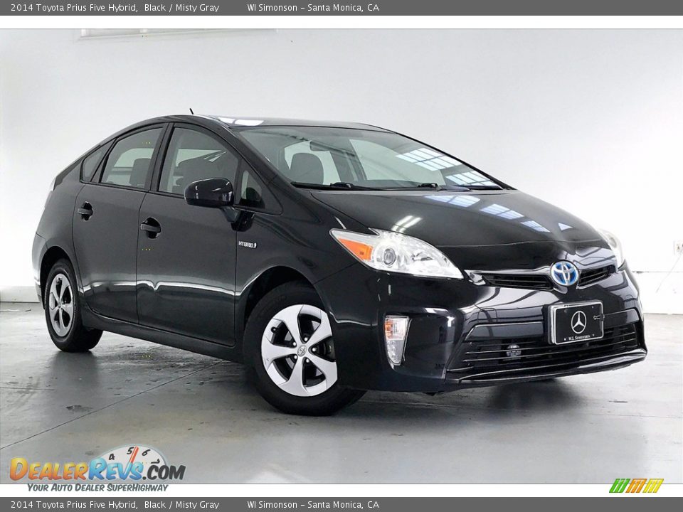 2014 Toyota Prius Five Hybrid Black / Misty Gray Photo #33