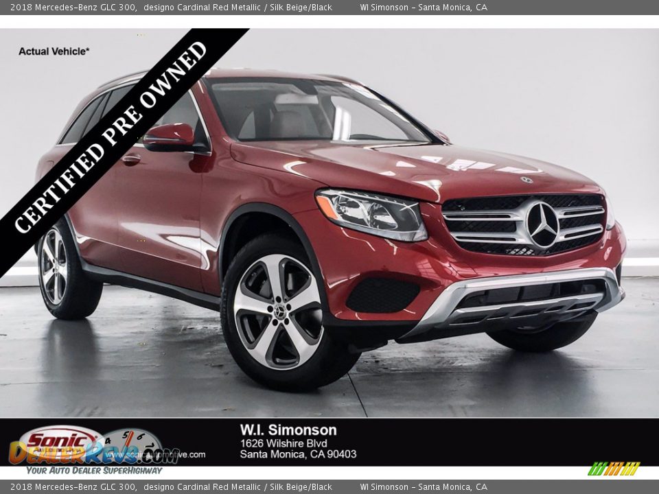 2018 Mercedes-Benz GLC 300 designo Cardinal Red Metallic / Silk Beige/Black Photo #1