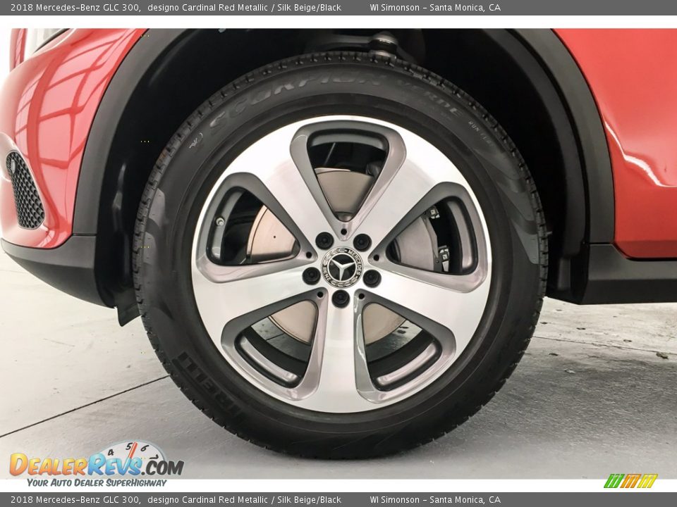 2018 Mercedes-Benz GLC 300 designo Cardinal Red Metallic / Silk Beige/Black Photo #9