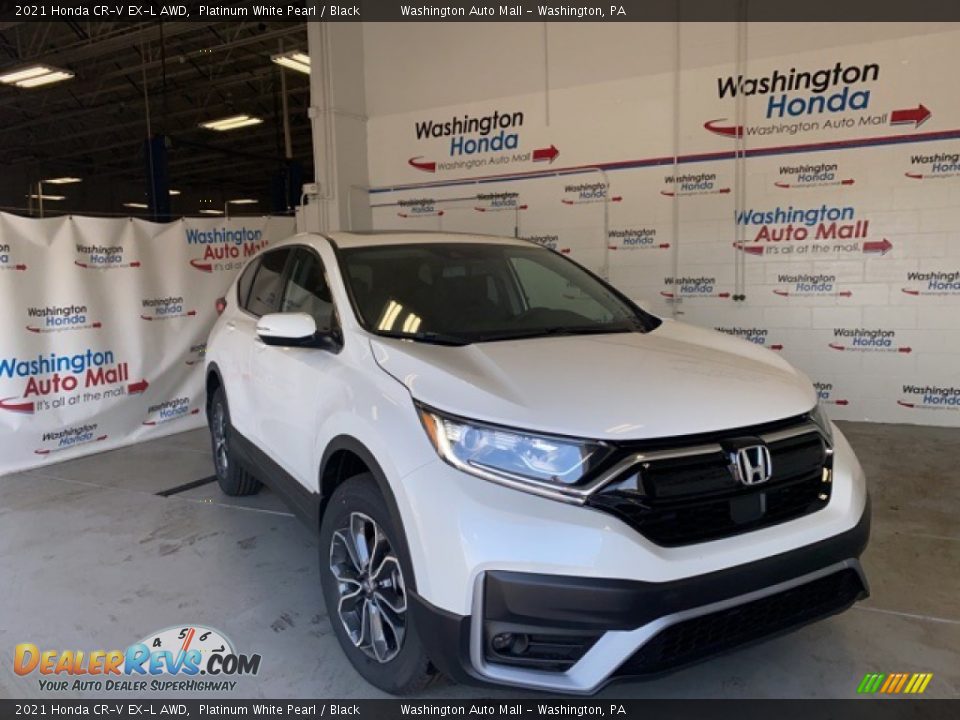 2021 Honda CR-V EX-L AWD Platinum White Pearl / Black Photo #1