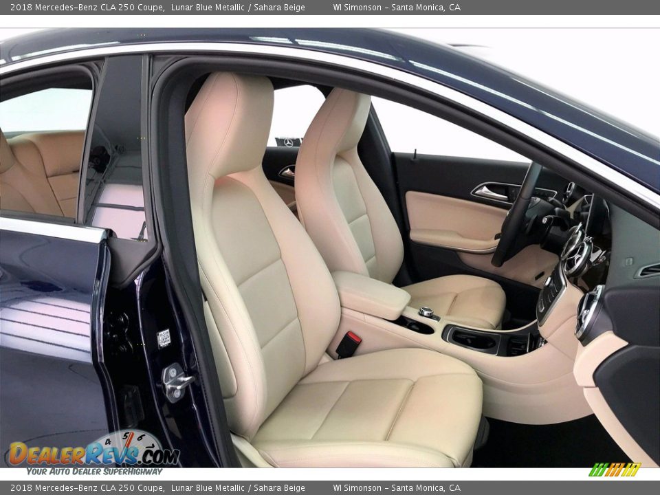 2018 Mercedes-Benz CLA 250 Coupe Lunar Blue Metallic / Sahara Beige Photo #6