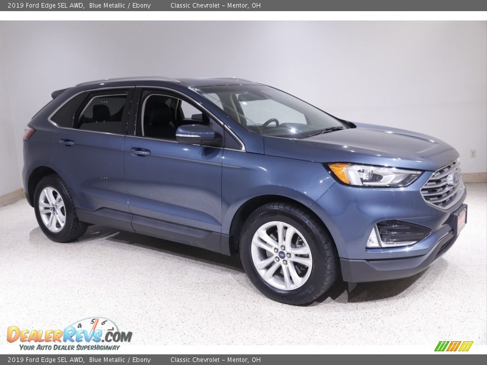 Blue Metallic 2019 Ford Edge SEL AWD Photo #1