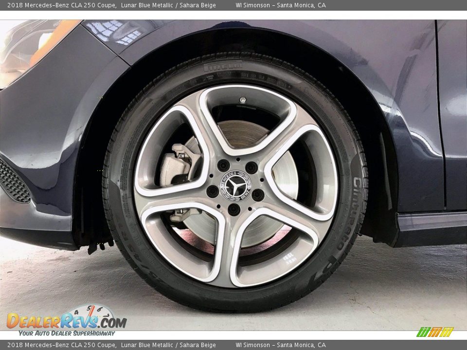 2018 Mercedes-Benz CLA 250 Coupe Lunar Blue Metallic / Sahara Beige Photo #8