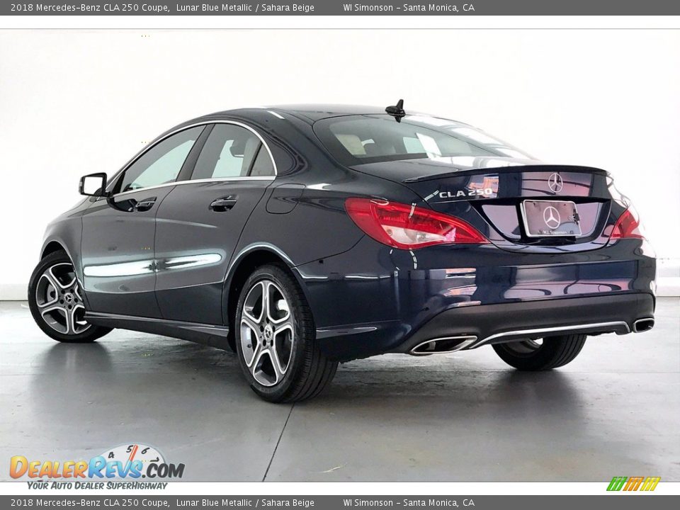 2018 Mercedes-Benz CLA 250 Coupe Lunar Blue Metallic / Sahara Beige Photo #10