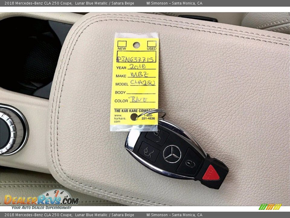 2018 Mercedes-Benz CLA 250 Coupe Lunar Blue Metallic / Sahara Beige Photo #11