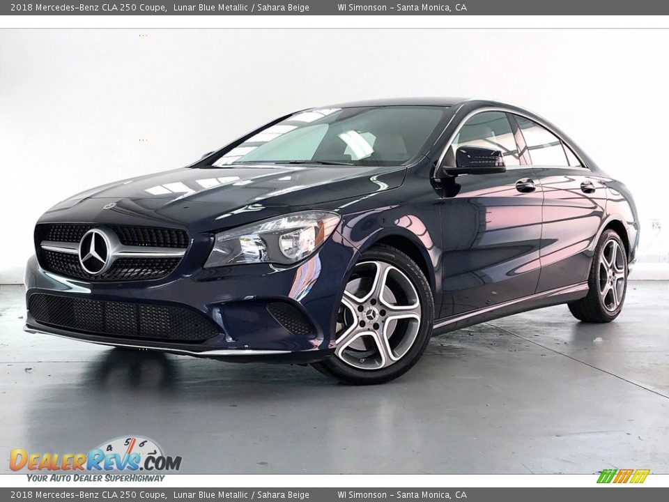 2018 Mercedes-Benz CLA 250 Coupe Lunar Blue Metallic / Sahara Beige Photo #12