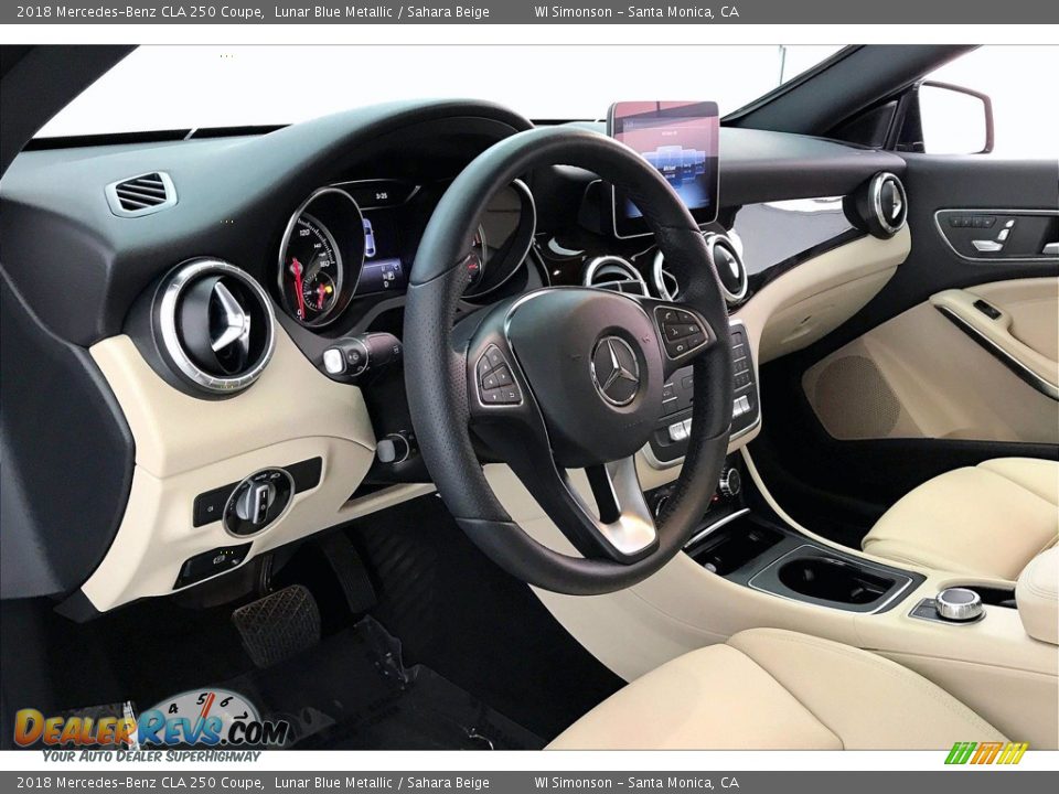 2018 Mercedes-Benz CLA 250 Coupe Lunar Blue Metallic / Sahara Beige Photo #14