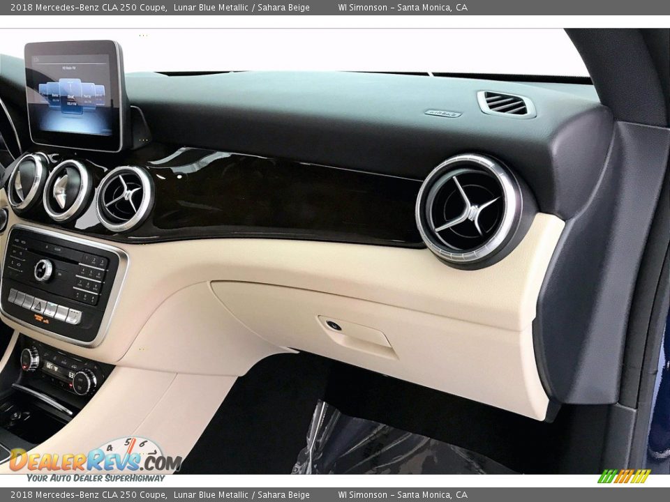 2018 Mercedes-Benz CLA 250 Coupe Lunar Blue Metallic / Sahara Beige Photo #16