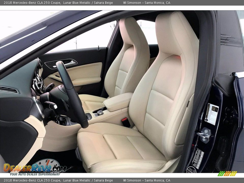 2018 Mercedes-Benz CLA 250 Coupe Lunar Blue Metallic / Sahara Beige Photo #18