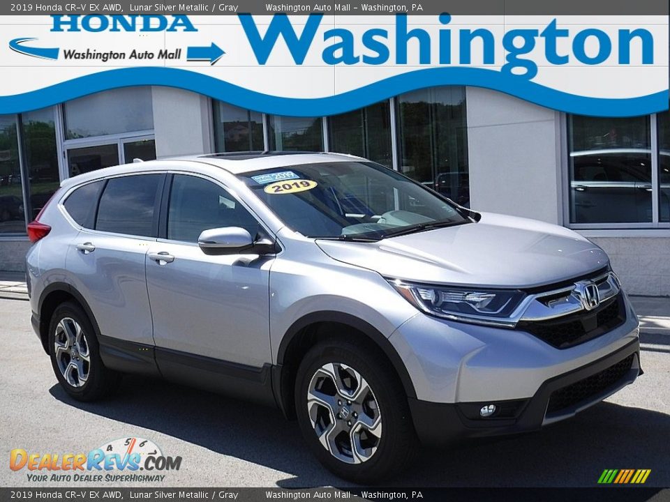 2019 Honda CR-V EX AWD Lunar Silver Metallic / Gray Photo #1