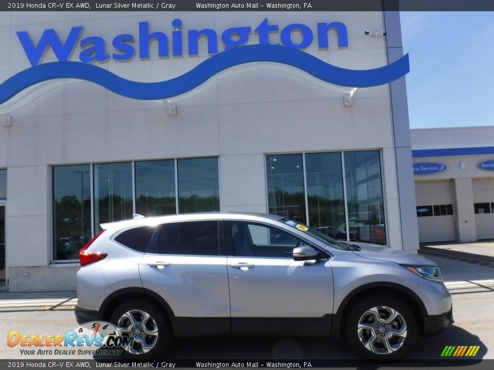 2019 Honda CR-V EX AWD Lunar Silver Metallic / Gray Photo #2