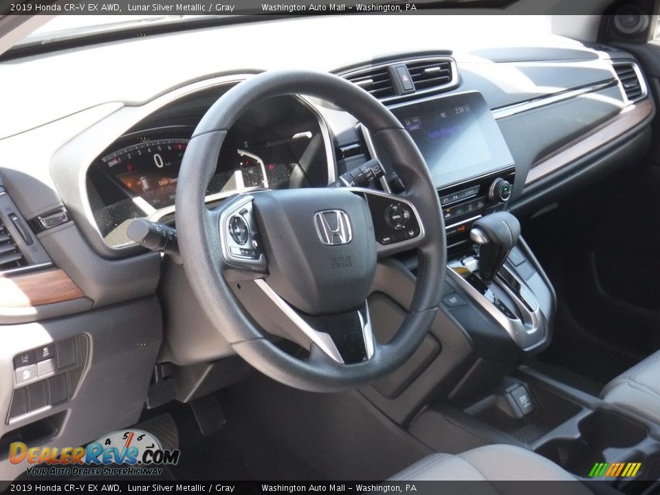 2019 Honda CR-V EX AWD Lunar Silver Metallic / Gray Photo #13
