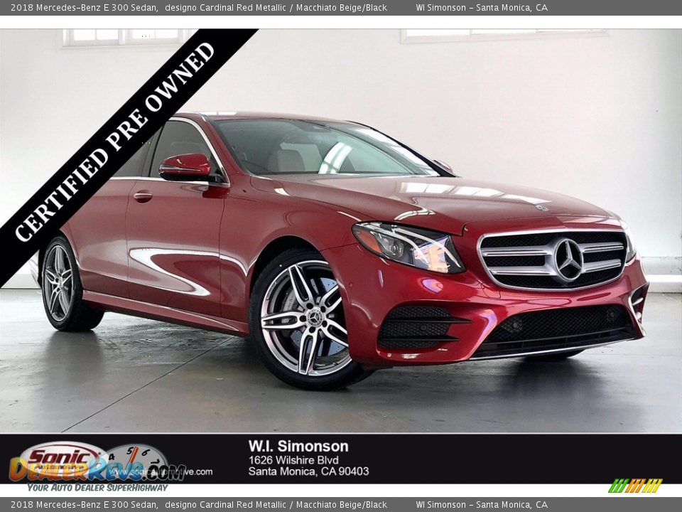 2018 Mercedes-Benz E 300 Sedan designo Cardinal Red Metallic / Macchiato Beige/Black Photo #1