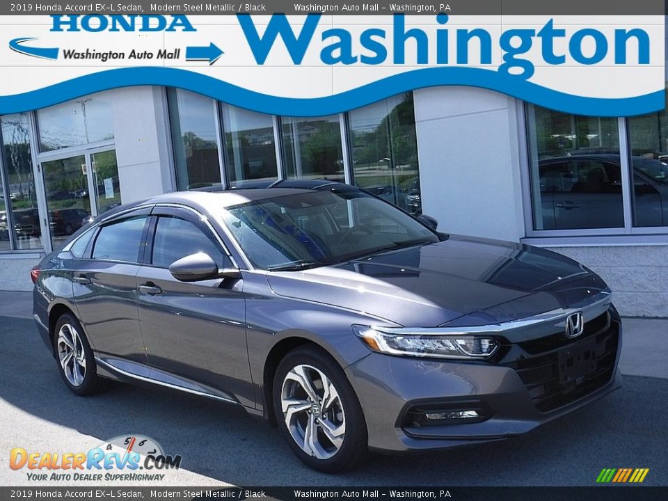 2019 Honda Accord EX-L Sedan Modern Steel Metallic / Black Photo #1