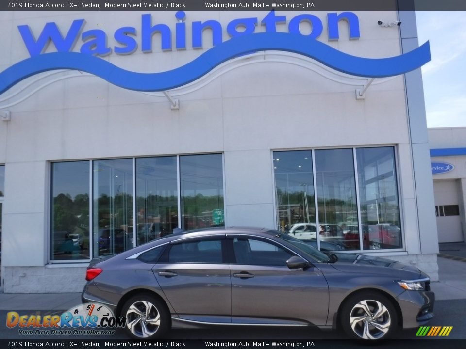 2019 Honda Accord EX-L Sedan Modern Steel Metallic / Black Photo #2