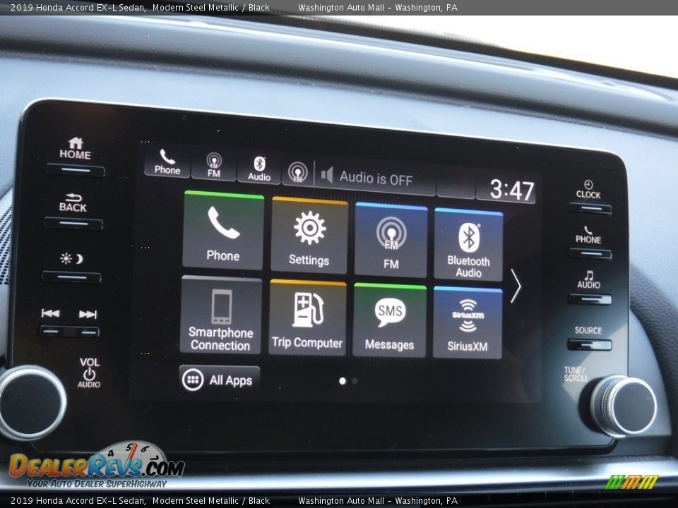 2019 Honda Accord EX-L Sedan Modern Steel Metallic / Black Photo #18