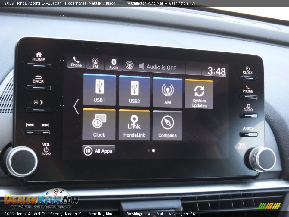 2019 Honda Accord EX-L Sedan Modern Steel Metallic / Black Photo #19