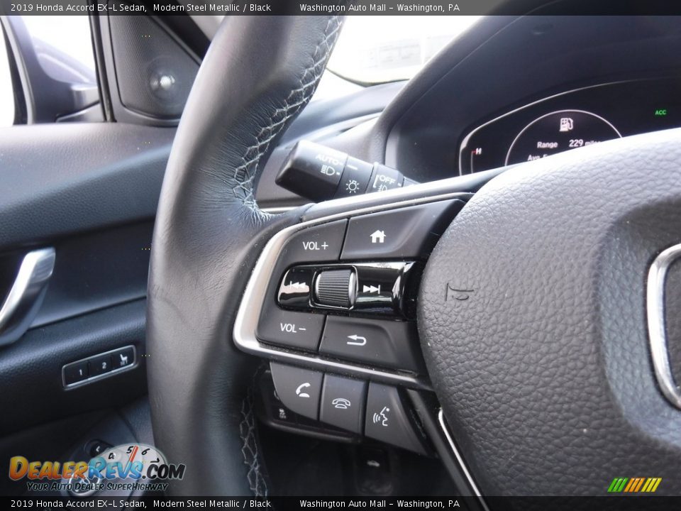 2019 Honda Accord EX-L Sedan Modern Steel Metallic / Black Photo #22