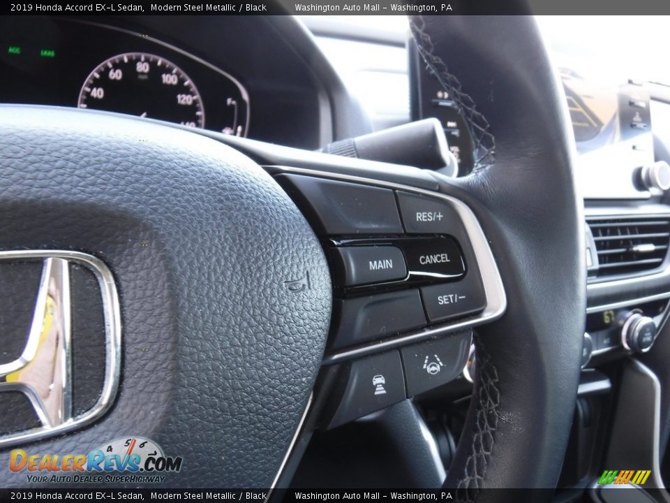 2019 Honda Accord EX-L Sedan Modern Steel Metallic / Black Photo #23