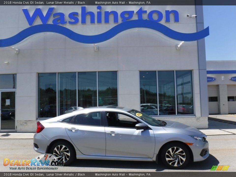 2018 Honda Civic EX Sedan Lunar Silver Metallic / Black Photo #2