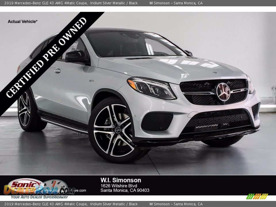 2019 Mercedes-Benz GLE 43 AMG 4Matic Coupe Iridium Silver Metallic / Black Photo #1