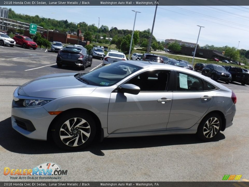 2018 Honda Civic EX Sedan Lunar Silver Metallic / Black Photo #7