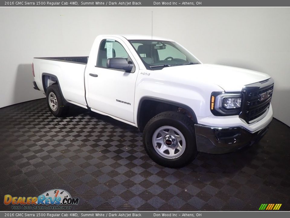 2016 GMC Sierra 1500 Regular Cab 4WD Summit White / Dark Ash/Jet Black Photo #2