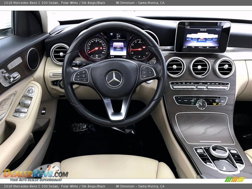 2018 Mercedes-Benz C 300 Sedan Polar White / Silk Beige/Black Photo #4