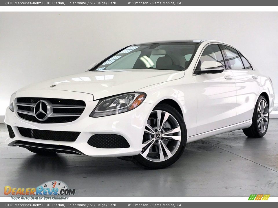 2018 Mercedes-Benz C 300 Sedan Polar White / Silk Beige/Black Photo #12