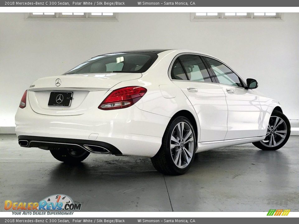 2018 Mercedes-Benz C 300 Sedan Polar White / Silk Beige/Black Photo #13