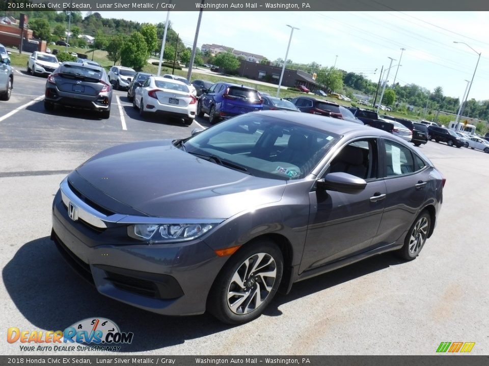 2018 Honda Civic EX Sedan Lunar Silver Metallic / Gray Photo #5