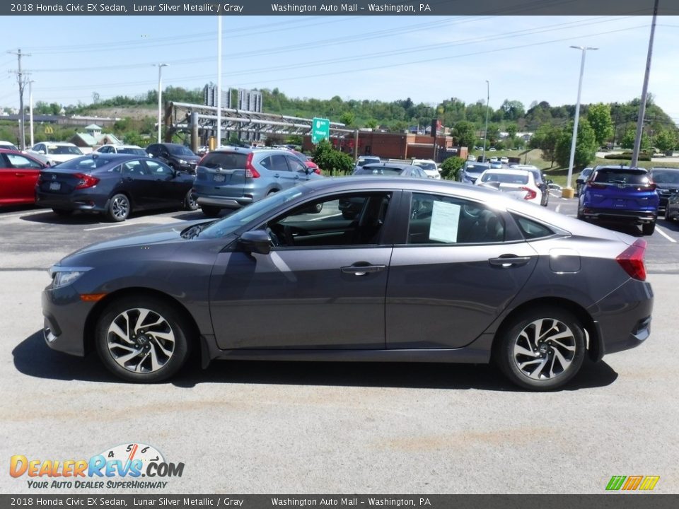 2018 Honda Civic EX Sedan Lunar Silver Metallic / Gray Photo #6