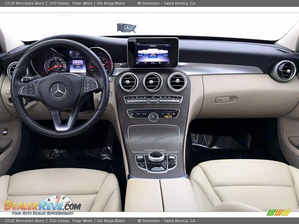 2018 Mercedes-Benz C 300 Sedan Polar White / Silk Beige/Black Photo #15