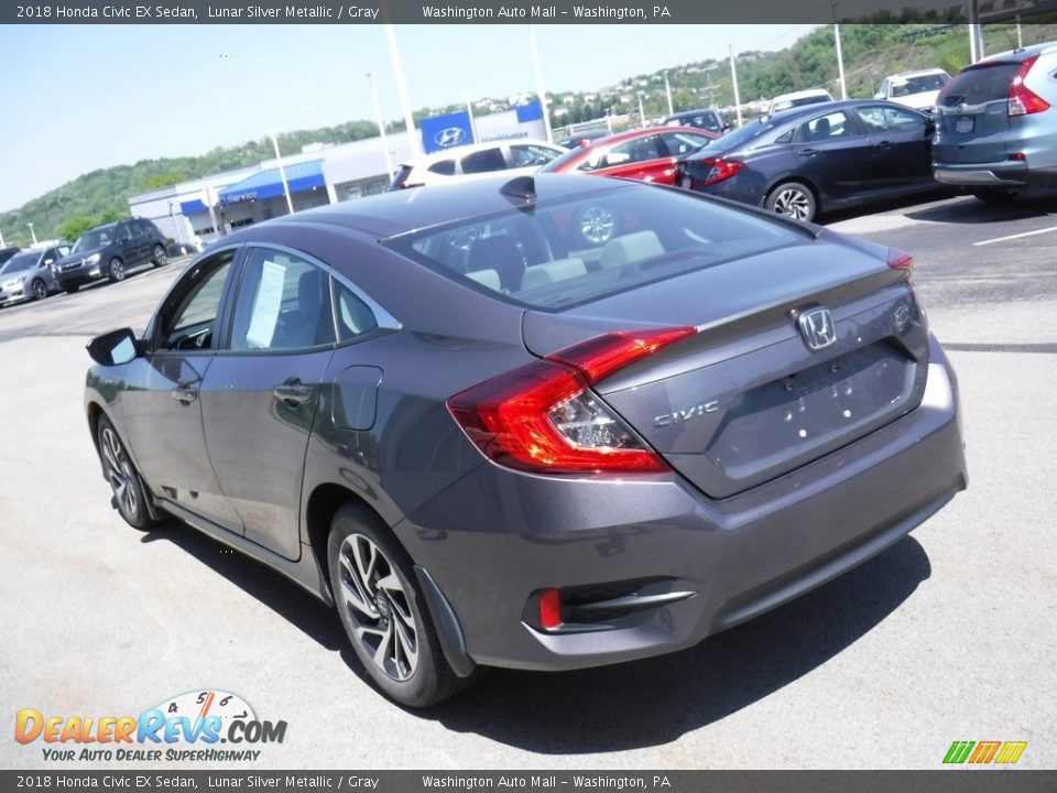 2018 Honda Civic EX Sedan Lunar Silver Metallic / Gray Photo #8