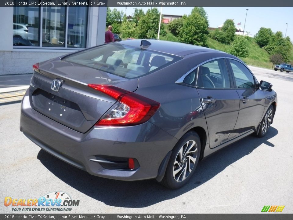 2018 Honda Civic EX Sedan Lunar Silver Metallic / Gray Photo #10