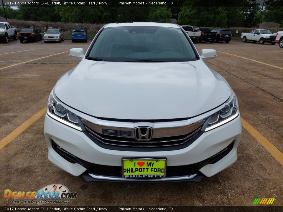 2017 Honda Accord EX-L Sedan White Orchid Pearl / Ivory Photo #9