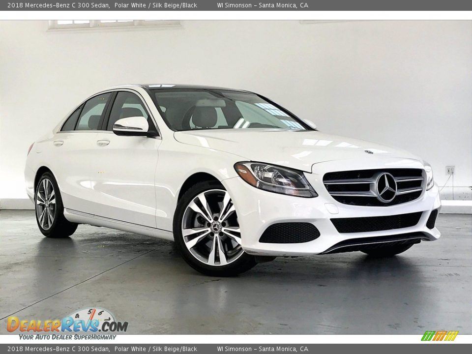 2018 Mercedes-Benz C 300 Sedan Polar White / Silk Beige/Black Photo #34