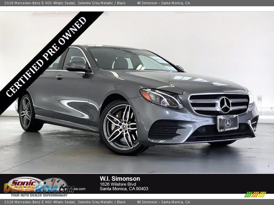 2018 Mercedes-Benz E 400 4Matic Sedan Selenite Grey Metallic / Black Photo #1