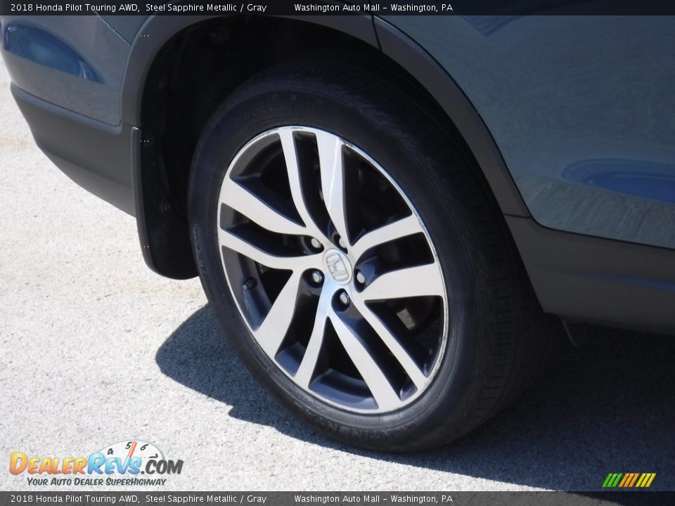 2018 Honda Pilot Touring AWD Steel Sapphire Metallic / Gray Photo #3