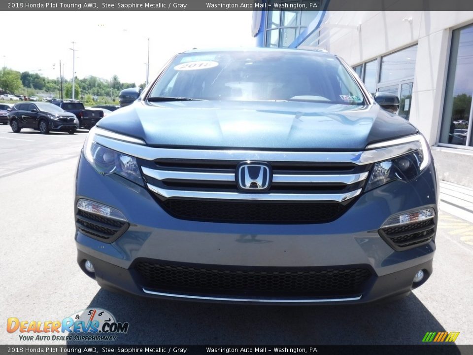 2018 Honda Pilot Touring AWD Steel Sapphire Metallic / Gray Photo #5