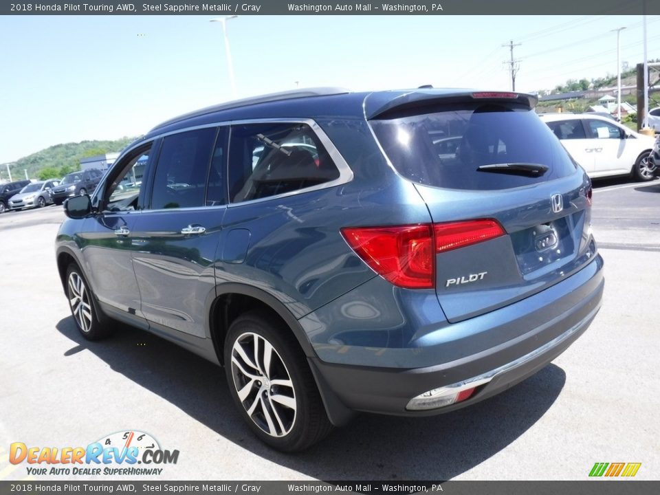 2018 Honda Pilot Touring AWD Steel Sapphire Metallic / Gray Photo #8