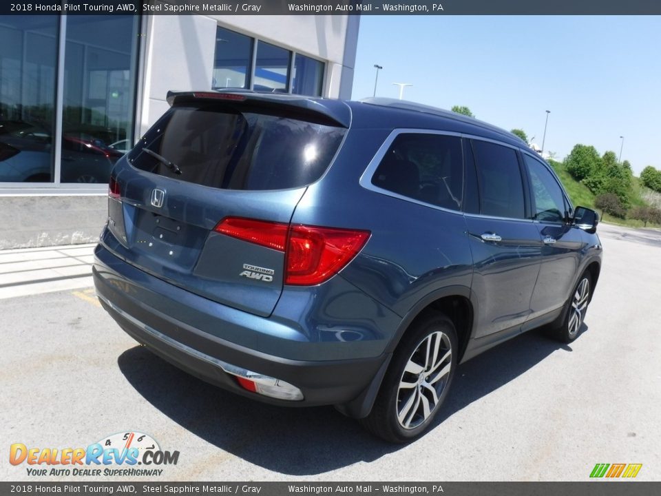 2018 Honda Pilot Touring AWD Steel Sapphire Metallic / Gray Photo #10