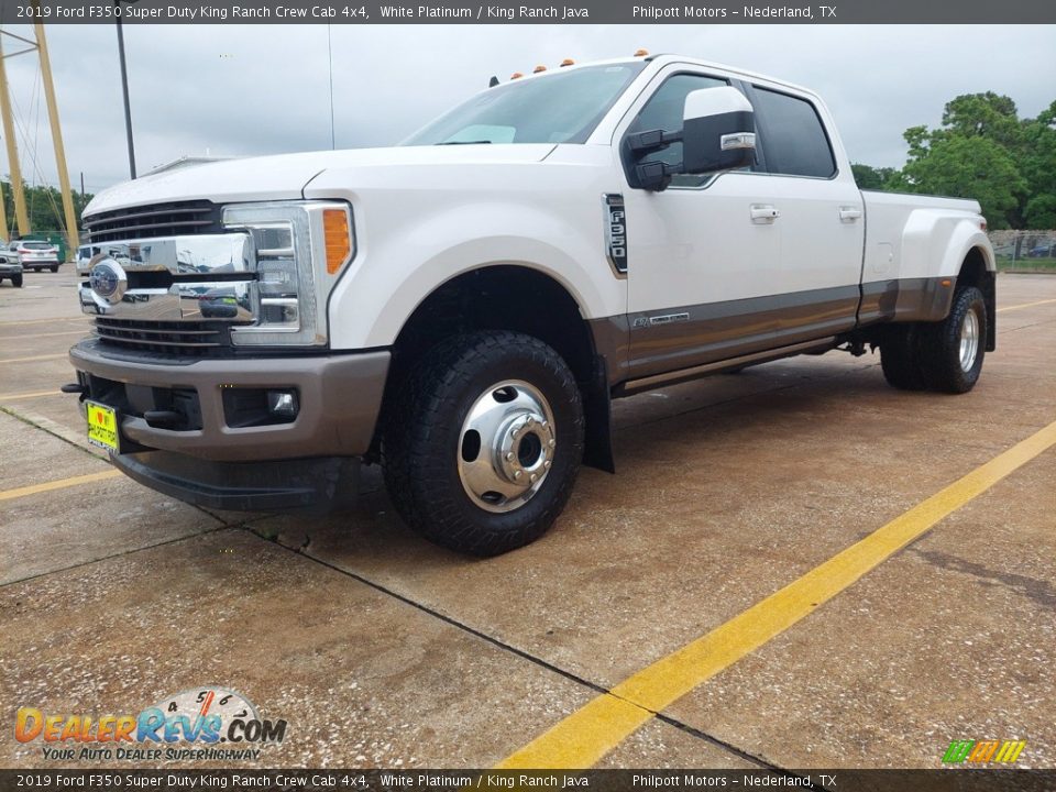 White Platinum 2019 Ford F350 Super Duty King Ranch Crew Cab 4x4 Photo #2