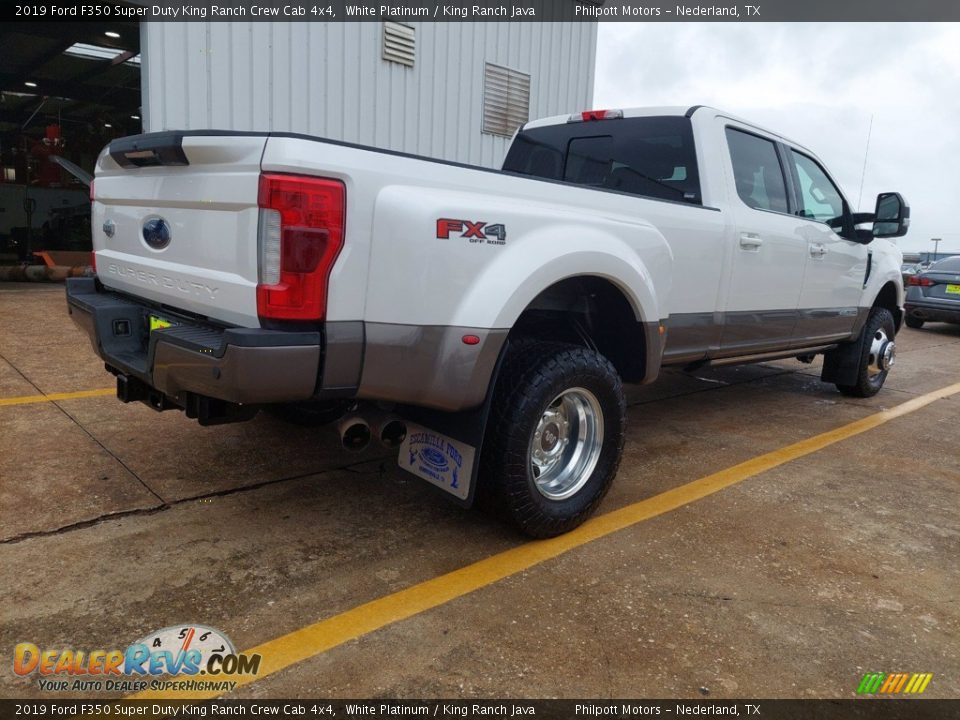 2019 Ford F350 Super Duty King Ranch Crew Cab 4x4 White Platinum / King Ranch Java Photo #3