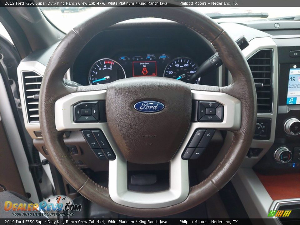 2019 Ford F350 Super Duty King Ranch Crew Cab 4x4 Steering Wheel Photo #15
