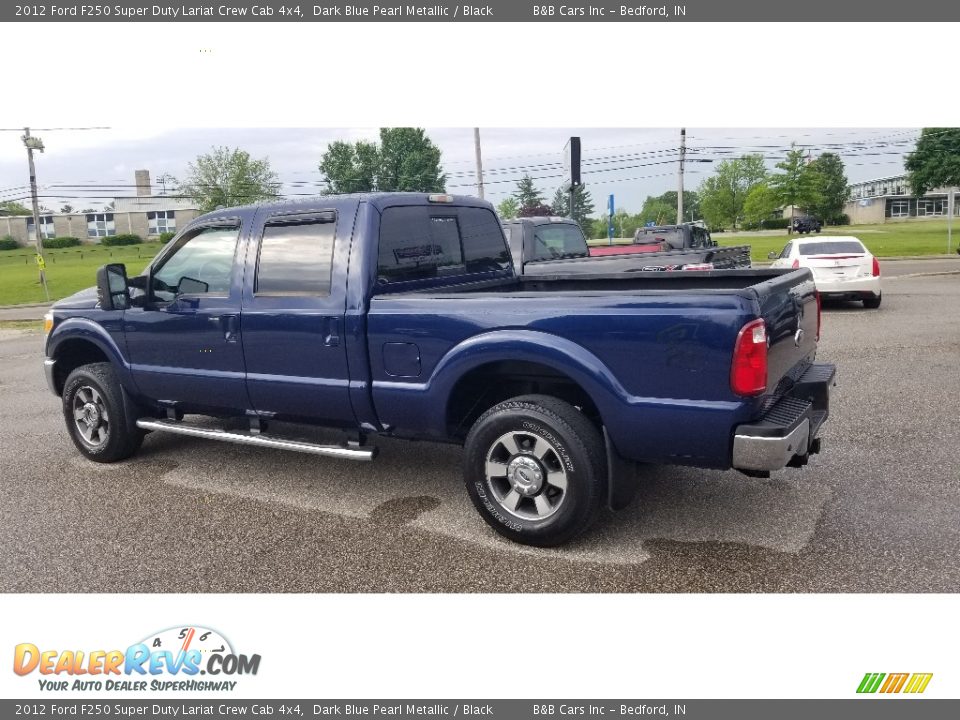 2012 Ford F250 Super Duty Lariat Crew Cab 4x4 Dark Blue Pearl Metallic / Black Photo #5