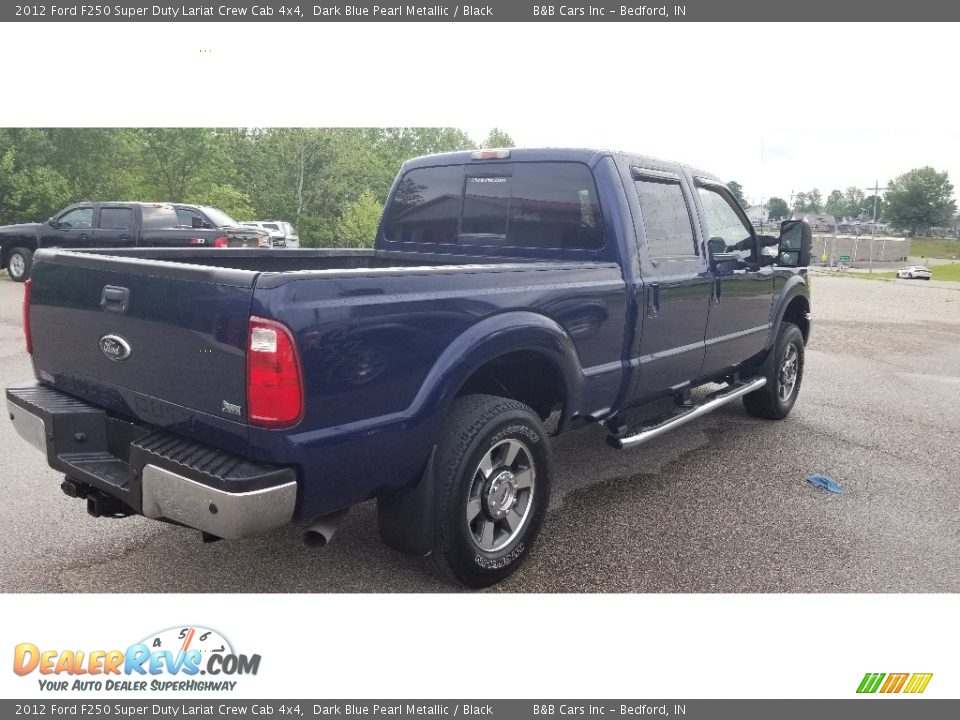 2012 Ford F250 Super Duty Lariat Crew Cab 4x4 Dark Blue Pearl Metallic / Black Photo #8