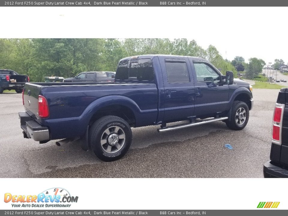 2012 Ford F250 Super Duty Lariat Crew Cab 4x4 Dark Blue Pearl Metallic / Black Photo #9