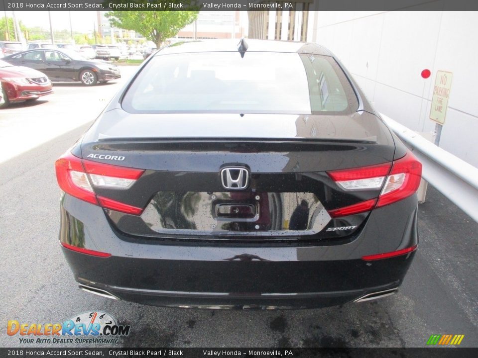 2018 Honda Accord Sport Sedan Crystal Black Pearl / Black Photo #4